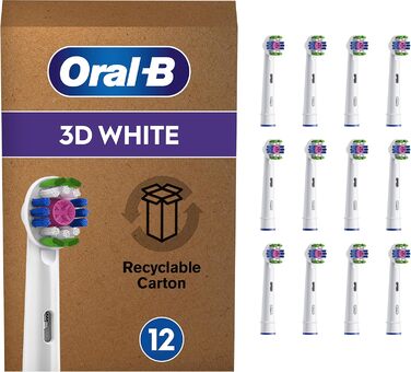 Електричні щітки для зубних щіток Oral-B Pro 3DWhite, Х-подібна щетина, упаковка готова до поштової скриньки, 12 шт.