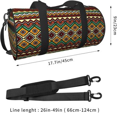 Дорожня сумка-шопер у стилі бохо з етнічним орнаментом ацтеків, яскрава абстрактна сумка для подорожей та спорту