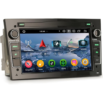 Автомобільний радіо Erisin 8 Core 4 64 ГБ Android 14, підтримка GPS-навігації для Opel Astra H Corsa C Corsa D Vectra Zafira Signum, 7-дюймовий сенсорний екран, 8-ядерний 4G, 64 ГБ, Android 10, 10,7-дюймовий GPS-навігатор, Bluetooth, DAB, DSP, IPS, TPMS