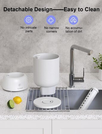 Зволожувач повітря CLEVAST, ультразвуковий зволожувач повітря з верхнім заповненням 3 л Cool Mist безшумний, зволожувач повітря дл