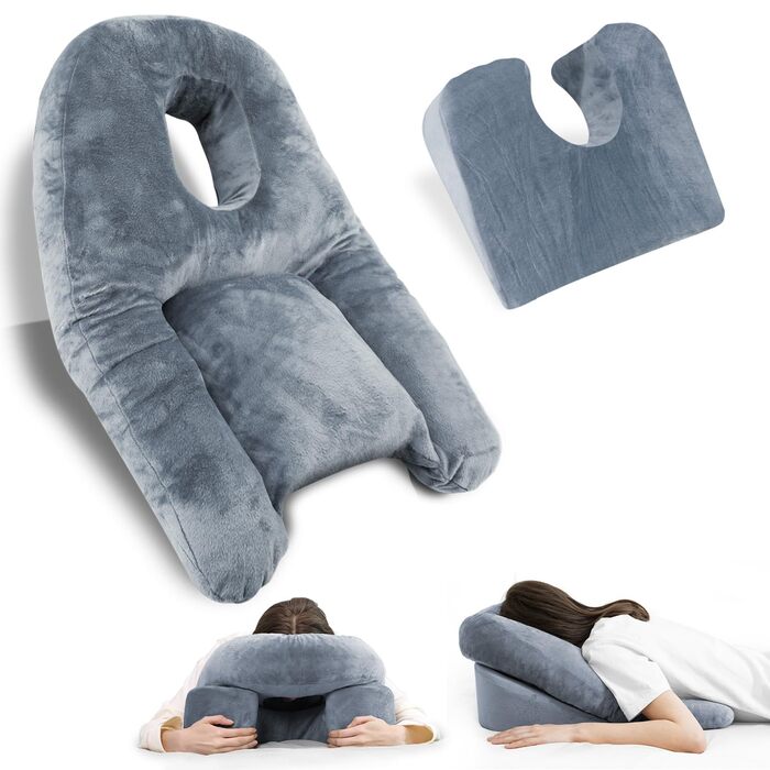 Подушка для обличчя HOMCA для сну, подушка обличчям вниз з отвором для сну на животі після операції на очах, масажний підголівник для домашнього використання, обладнання для відновлення після вітректомії сітківки