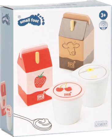 Набір молочних продуктів для ніжок &quotфреш&quot з дерева, магазинні та дитячі кухонні приналежності, 4 шт., від 3 років, 11440