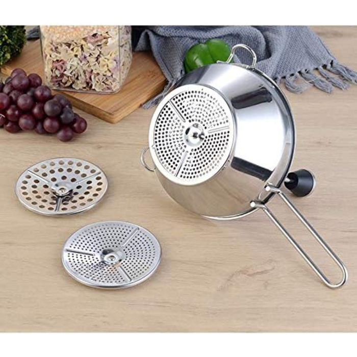 Кухонна м'ясорубка Dariokki з нержавіючої сталі, процідити і натерти на тертці та овочева, легко чиститься, довговічна якість