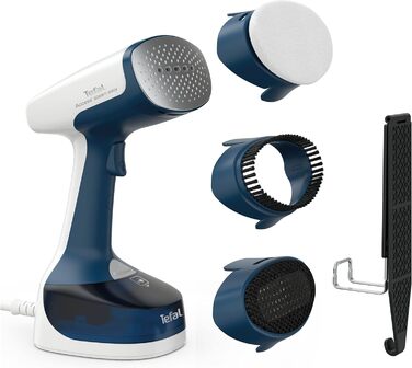 Секунд нагріву 1400 Вт до 25 г/хв. резервуар для води 150 мл 8 хв. відпарювання мережевий кабель 2,6 м різні аксесуари білий/синій