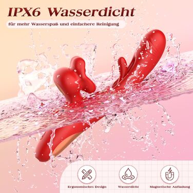 Вібрація для жінок, вібратор-фалоімітатор, секс-іграшка для жінок із 7 режимами облизування язика, 7 режимів вібрації, 7 режимів штовхання, вібратор для точки G зі стимулятором клітора, набори вібраторів для жінок