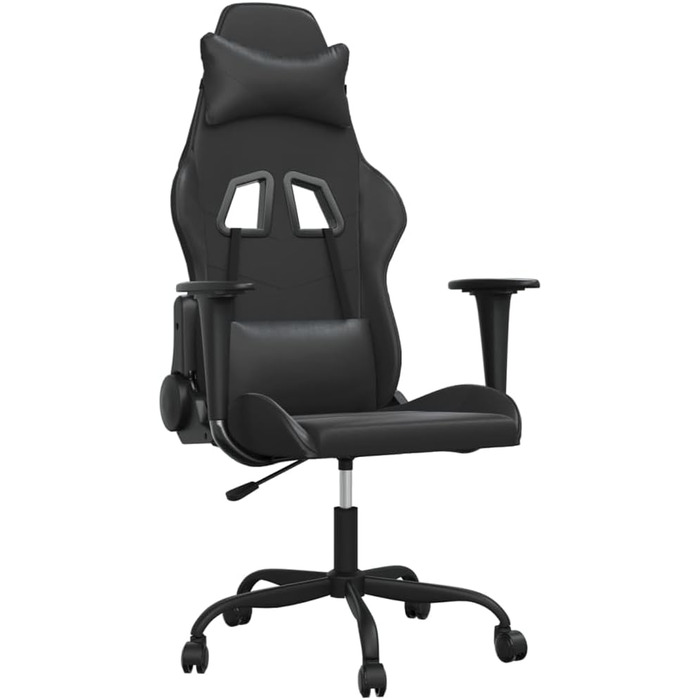 Ігрове крісло INLIFE чорного кольору зі штучної шкіри, Меблі, Крісла, Ігрові крісла, Чорний, 16,1 кг, 3143649