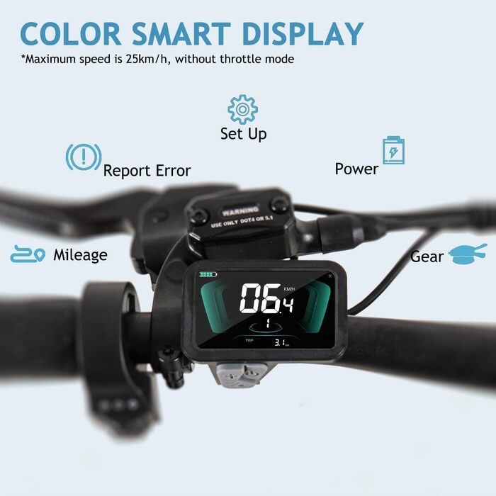 Електричні велосипеди HANEVEAR 20-дюймовий складний електровелосипед Pedelec 24Ah/48V літієва батарея до 140 км, задній двигун 250 Вт, гідравлічні гальма, міський електровелосипед для жінок та чоловіків із заднім кошиком, синій