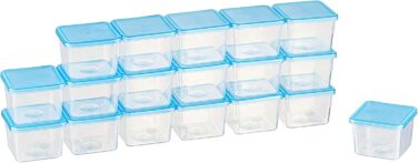 Банка для заморожування MiraHome Kigima Mini прямокутна 5x5x4 см 0,08 л (18 шт. ) Blue Clear 0,08 л (18 шт. )