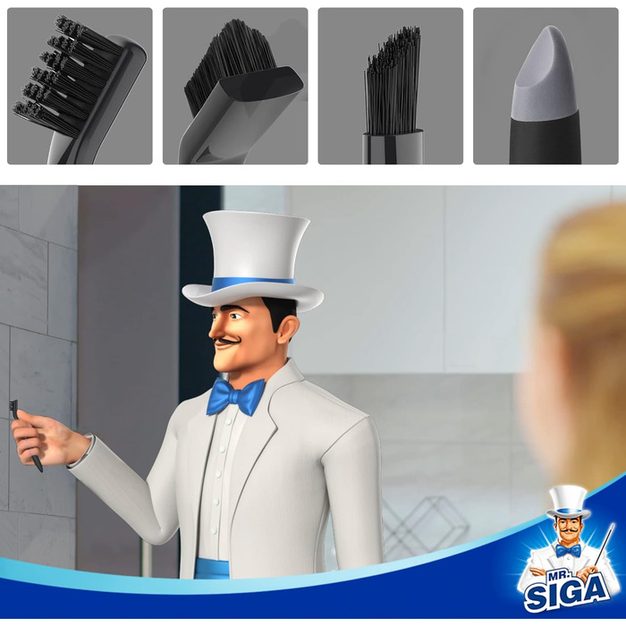 Набір щіток для затірки MR.SIGA для чищення Щітка для глибокого чищення для дому, ванної кімнати, кухні, плитки, віконних рам