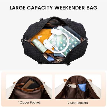 Жіноча дорожня сумка Sucipi, сумка для вихідних, сумка для лікарні, сумка для пологів, сумка для мами, велика водонепроникна спортивна сумка, дорожня сумка з відділенням для взуття та вологим відділенням для авіаподорожей, тренажерний зал, кемпінг, чорний