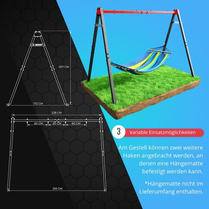 Подвійна гойдалка (метал) з лелечим гніздом та дитячою гойдалкою Рама гойдалки витримує навантаження до 150 кг Стабільна та безпеч