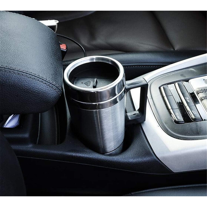 Автомобільна кружка з підігрівом, автомобільний електричний чайник Asduro 12V, термокружка для води з нержавіючої сталі 300 мл, ел