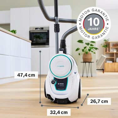 Безмішковий пилосос Bosch серії 6 BGC4HYG, пилосос, ідеально підходить для алергіків, гігієнічний фільтр, 10-річна гарантія на дви