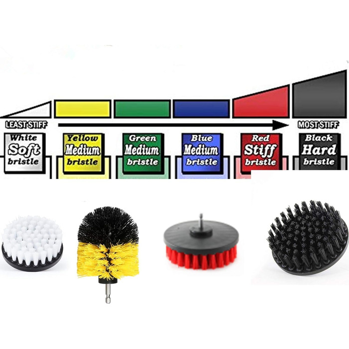 Щітка для свердління та набір мочалок із 24 предметів, подовжена довга насадка, універсальне очищення затирки, плитки, раковин, ванн, ванних кімнат, кухонь, чищення килимів, чищення затирки