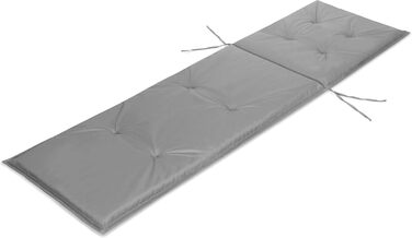 Подушка для шезлонгів normani Garden Lounger Cushion з м'яким наповнювачем 6 см - Подушка з водонепроникного матеріалу і кріпильними ременями 195х55 см Колір Світло-Сірий Світло-сірий 195 х 55 х 6 см