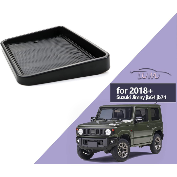 Сумісний з Suzuki Jimny jb64 jb74 2018-2024 Автомобільна центральна консоль Підлокітники Ящик для зберігання Бардачок Органайзер для аксесуарів (чорний)