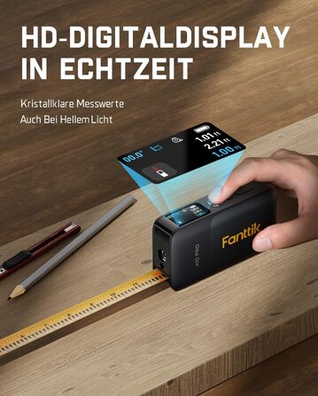 Лазерний далекомір 2-в-1 Fanttik A10 Pro, HD IPS кольоровий дисплей