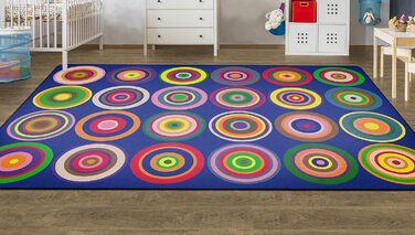 Флагманські килимки з кольоровими кільцями, кольоровий дитячий килимок для класів, для дитячих кімнат, для прикраси сидінь, ігрови