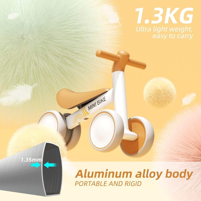 Дитячий велосипед-балансир KORIMEFA від 1 року, іграшка-балансир для дітей 10-24 місяців, перший велосипед-балансир Ультралегкий д