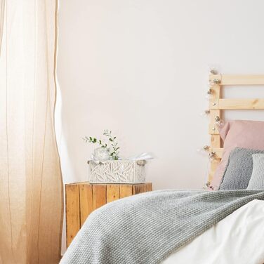 Набір кошиків для зберігання речей у ванній кімнаті ANZOME з 3 предметів у стилі бохо - плетені кошики макраме з дерев&39яними ручками та тканинною основою - декоративний органайзер для туалетного паперу, пеленального столика та рушників для гостей, колір