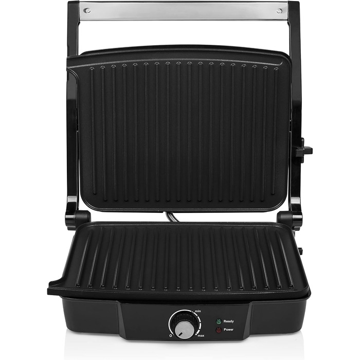 Контактний гриль Tristar з відкриванням на 180 і поверхнею для смаження 29 x 23,5 см/каністру можна також використовувати як насті