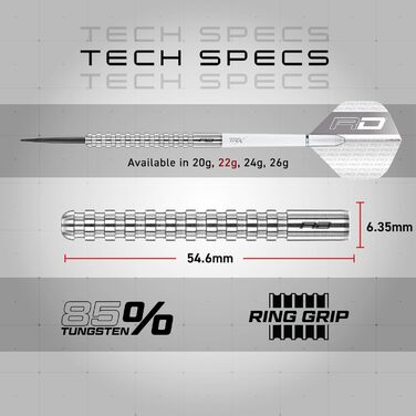 Дартс RED DRAGON - Оригінальні вольфрамові дартс Javelin Професійні сталеві дартс з металевими наконечниками, стрілками та древками Доступні вагою 20 г, 22 г, 24 г, 26 г Точні, міцні та ідеально збалансовані.