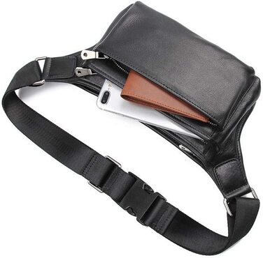 Велосипедна сумка для подорожей на талії модний поясний мішок, старовинна сумка з натуральної шкіри на поясі / регульований поясни