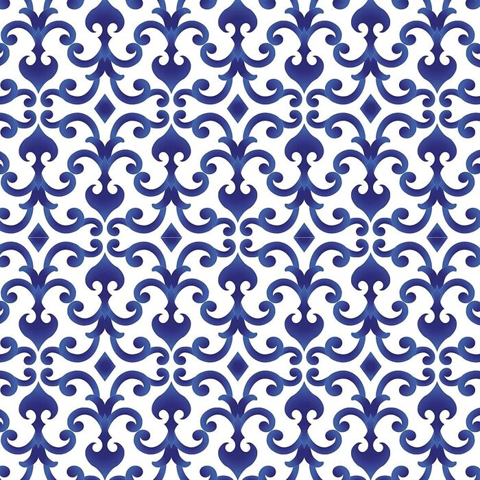 Банка для зберігання Zeller 19819 Марокко, 900 мл, керамічна, синьо-біла, приблизно Ø 11 x 15,3 см 11 x 6 см Синьо-білий