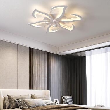 Стельовий вентилятор з підсвічуванням, безшумний 7-лопатевий вентилятор 6 швидкостей, реверсивний, функція пам'яті, режим сну, 2-г