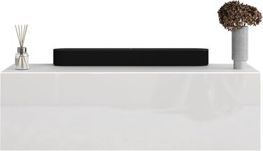 Вішалка для передпокою Planetmbel 100 см вкл. дзеркало кругле з підсвічуванням 100 см, біла, меблі для передпокою з дзеркалом, 37,