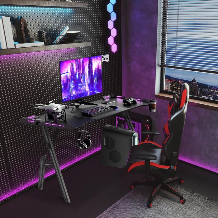 Ігровий стіл AufuN зі світлодіодним освітленням та великою стільницею