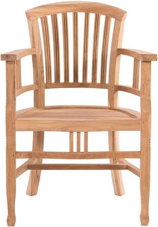 Пляжне крісло Тикове садове крісло Batavia Natural Armchair