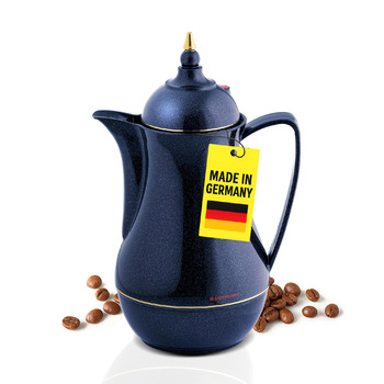 Ізольований графин ROTPUNKT 1 л - кавник преміум-класу, виготовлений у Німеччині Зберігає напої гарячими до 24 годин Ізольований графин для кави та чаю (Sema 911, Sparkling Nightsky)