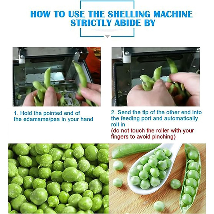 Електрична машина для лущення гороху Напівавтоматична машина для лущення гороху Комерційна машина для лущення гороху Домашня машина для лущення горохових бобів