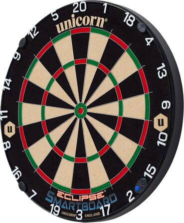 Електронна мішень для дартсу &quotЄдиноріг&quot Розумна дошка Традиційна дошка з сизалевої щетини Підключається до застосунку Scorebuddy через Bluetooth У комплекті 6 дротиків Eclipse Professional зі сталевим наконечником
