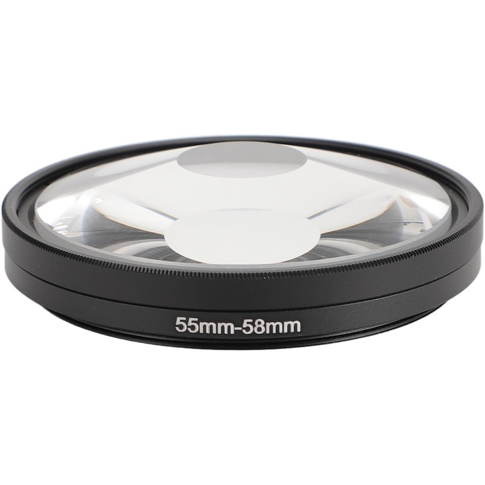 Міліметровий призматичний фільтр обєктива, призматичний обєктив із тунельним спотворенням зору, фільтр ефекту розмиття вихрової призми, спіральний гало-фільтр обєктива камери для фотографії, 55-