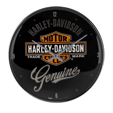 Ретро-настінний годинник Nostalgic-Art, Ø 31 см, Harley-Davidson автентичний вінтажний дизайн