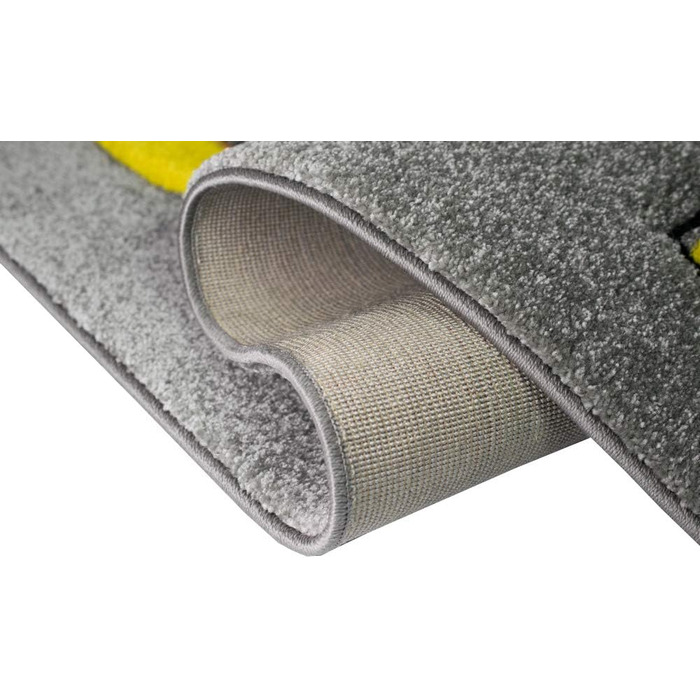 Дитячий килим CARPETIA Будівельний майданчик екскаватор сірий жовтий червоний помаранчевий розмір 200 х 290 см