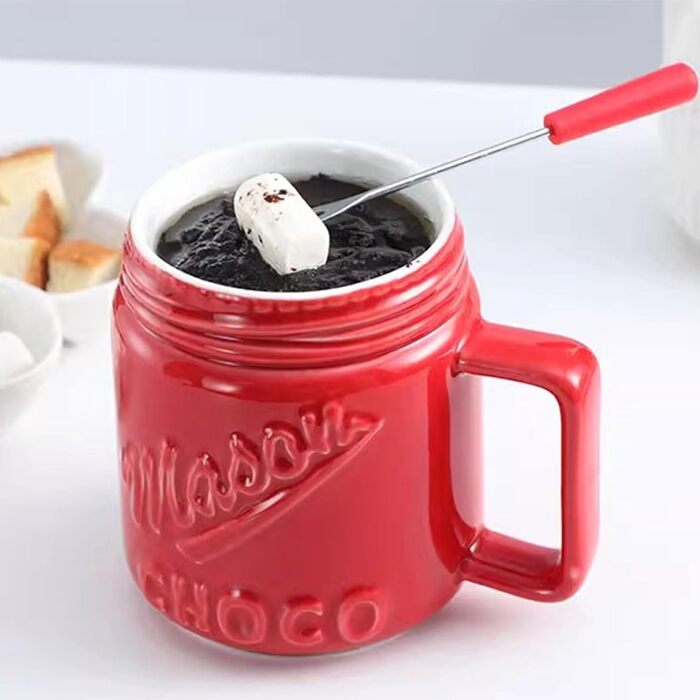 Високотемпературна керамічна кружка для десертів, для плавлення сиру, грілка з практичним декором для дому, сучасний аксесуар для кухонного начиння