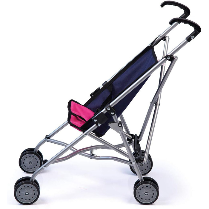 Коляска для ляльок, лялькова коляска, подвійні колеса, ремені безпеки, легко складається, виготовлена з металу, 30113AA