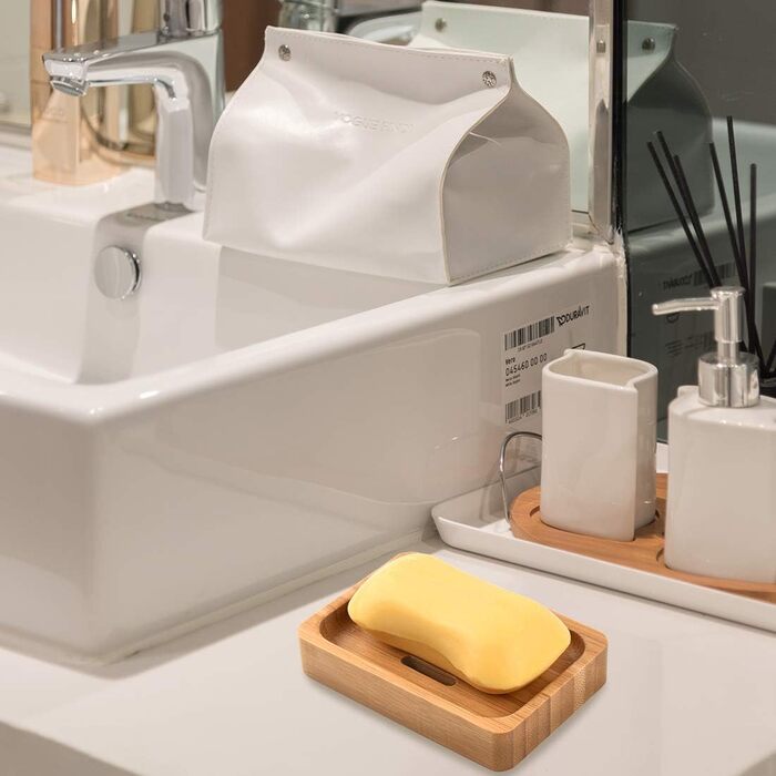 Шматки натурального дерев'яного бамбукового мила Дерев'яний душ ручної роботи мильниця мильниця для мила скраббер губки раковина п