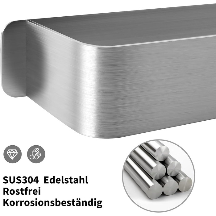 Полотенцесушитель без свердління, гостьовий полотенцесушитель самоклеючий, настінний полотенцесушитель з нержавіючої сталі 42CM A