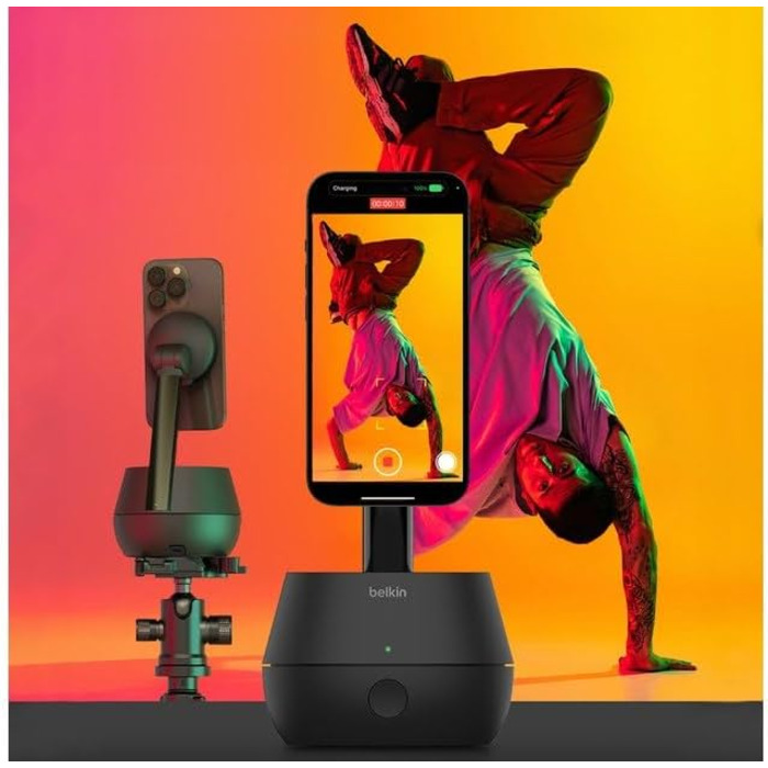 З DockKit, тримач для мобільного телефону з функцією зарядки, сумісний з MagSafe, бездротова зарядка 15 Вт, відстеження на 360 гра