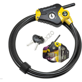 ТРОС MASTER LOCK 8433EURDPF PYTHON 1,80 М X 10 ММ ЖОВТА ЗАМКУВАЛЬНА ГОЛІВКА (НОВИЙ ДИЗАЙН) 1,8 м