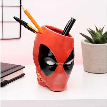 Підставка для ручки та горщик для рослин Paladone Deadpool Replica - аксесуар для столу супергероя, прикраса та оригінальний подарунок - висотою 13 см