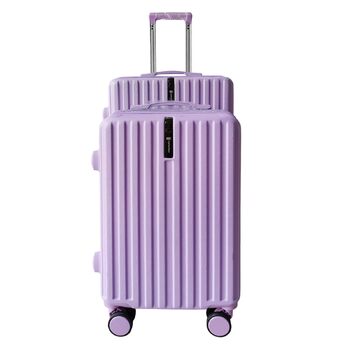 Набір валіз Leandra 2 шт., жорсткий корпус, колеса, телескопічна ручка, кодовий замок, фіолетовий колір, колекція NTK