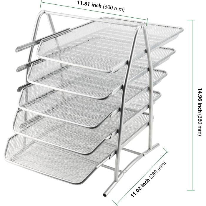 Рівневий офісний лоток для файлів, настільний охайний органайзер формату A4 Тримач для файлів, срібна сітка в лотку Настільний органайзер, розсувний лоток для зберігання документів, органайзер для паперу, органайзер для паперу, сітка для зберігання файлів