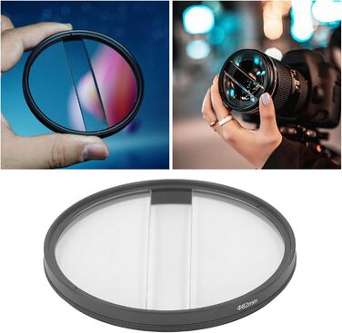 Фільтр спеціальних ефектів, розділений діоптрійний фільтр центрального поля, розділений діоптрійний фільтр із подвійним склом, центральний фільтр масштабування розмиття для дзеркальних дзеркальних фотоапаратів (82 мм)