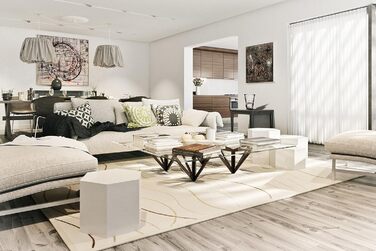 Камені ручної роботи, Килим, Середній ворс, 150 см, Круглий, Сучасний, Шерсть, Передпокій, Спальня, Кухня, Вітальня, Коричневий, К