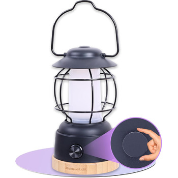 Зовнішній світлодіодний ліхтар для кемпінгу Adventure Light - стійкий до атмосферних впливів кемпінговий ліхтар із батареєю з часом горіння до 200 годин, безперервним затемненням, 2 колірними температурами затишною та освіжаючою, 390 люмен, USB-перезарядж
